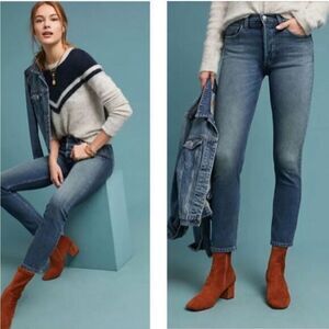 Anthropologie Boyish Blake Mid Rise Cropped Skinny Jeans in Philadelphia Story